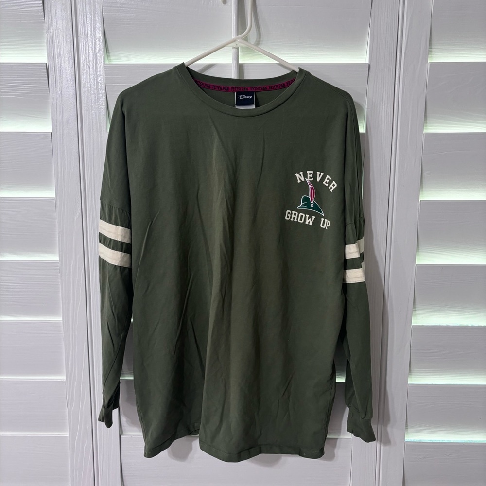 Disney Men's Green Long Sleeve Shirt